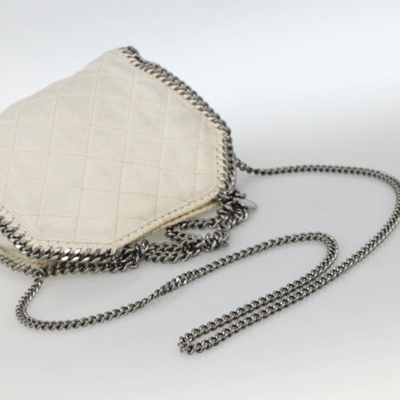 Stella MacCartney Chain Farabella Mini Bag Polyester 2way White Auth BA11787A