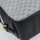 GUCCI Micro GG Supreme Hand Bag PVC Navy Gold Auth BA11789-11