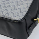 GUCCI Micro GG Supreme Hand Bag PVC Navy Gold Auth BA11789-12