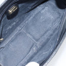 GUCCI Micro GG Supreme Hand Bag PVC Navy Gold Auth BA11789-17