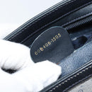 GUCCI Micro GG Supreme Hand Bag PVC Navy Gold Auth BA11789-22