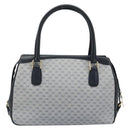 GUCCI Micro GG Supreme Hand Bag PVC Navy Gold Auth BA11789-3