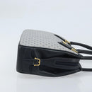 GUCCI Micro GG Supreme Hand Bag PVC Navy Gold Auth BA11789-4