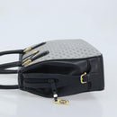 GUCCI Micro GG Supreme Hand Bag PVC Navy Gold Auth BA11789-5