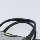 GUCCI Micro GG Supreme Hand Bag PVC Navy Gold Auth BA11789-8