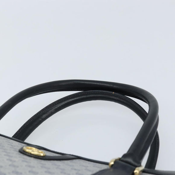 GUCCI Micro GG Supreme Hand Bag PVC Navy Gold Auth BA11789