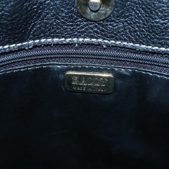 BALLY Shoulder Bag Leather Black Auth BA1179
