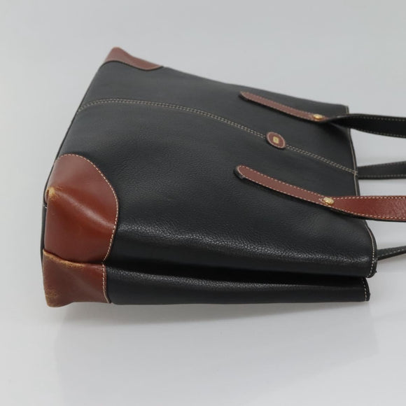 BALLY Shoulder Bag Leather Black Auth BA1179