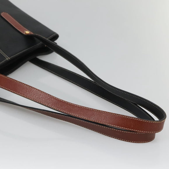 BALLY Shoulder Bag Leather Black Auth BA1179