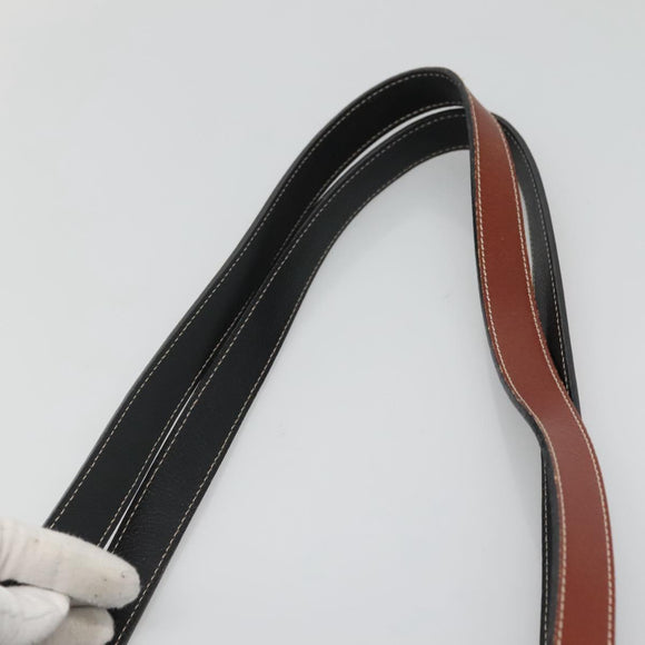 BALLY Shoulder Bag Leather Black Auth BA1179