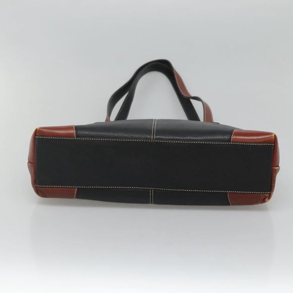 BALLY Shoulder Bag Leather Black Auth BA1179