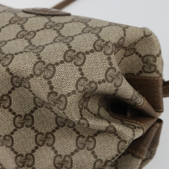 GUCCI GG Supreme Shoulder Bag PVC Beige Gold 007 37 5770 Auth BA11790