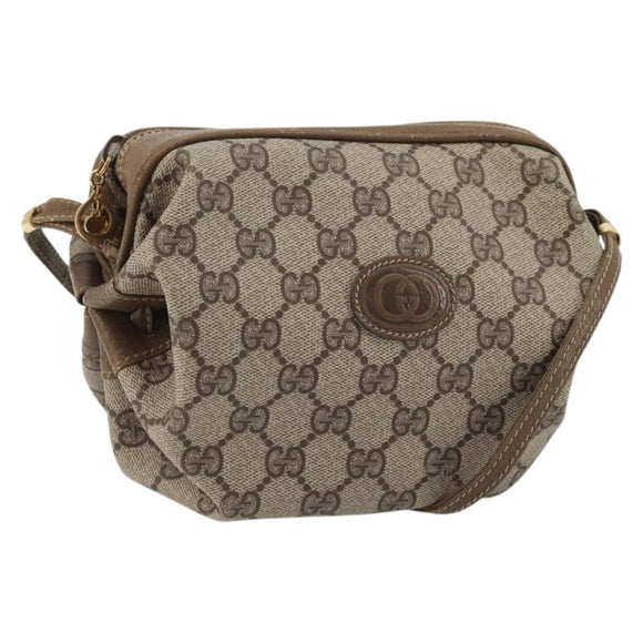 GUCCI GG Supreme Shoulder Bag PVC Beige Gold 007 37 5770 Auth BA11790