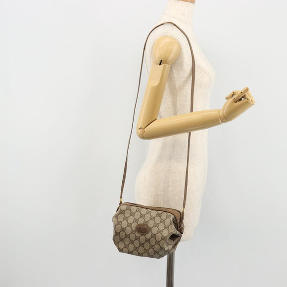 GUCCI GG Supreme Shoulder Bag PVC Beige Gold 007 37 5770 Auth BA11790