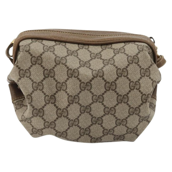 GUCCI GG Supreme Shoulder Bag PVC Beige Gold 007 37 5770 Auth BA11790