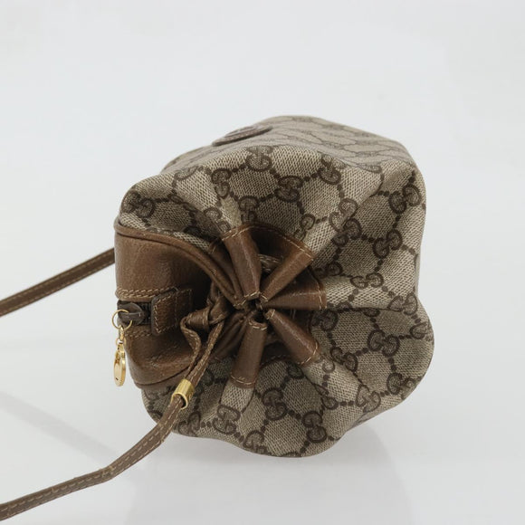 GUCCI GG Supreme Shoulder Bag PVC Beige Gold 007 37 5770 Auth BA11790