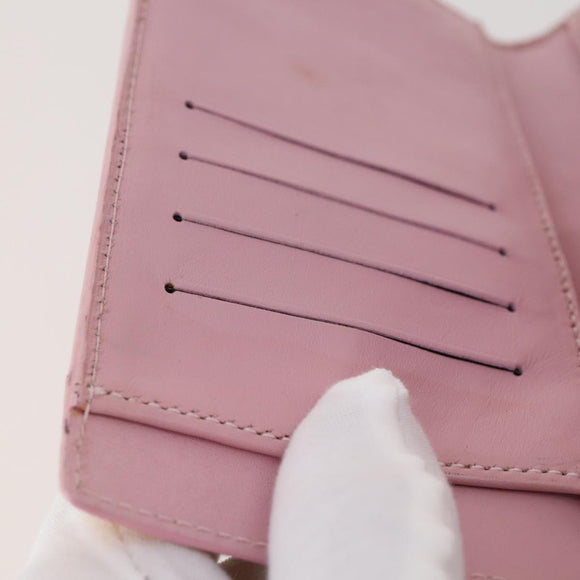 LOUIS VUITTON Monogram Vernis Walker Wallet Marshmallow Pink M91035 Auth BA11791