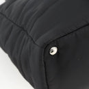 PRADA Tote Bag Nylon Black Silver Auth BA11792A-16