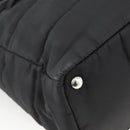 PRADA Tote Bag Nylon Black Silver Auth BA11792A-8