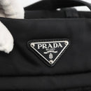PRADA Tote Bag Nylon Black Silver Auth BA11792A-18