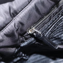 PRADA Tote Bag Nylon Black Silver Auth BA11792A-23