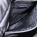 PRADA Tote Bag Nylon Black Silver Auth BA11792A-24