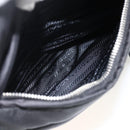PRADA Tote Bag Nylon Black Silver Auth BA11792A-27