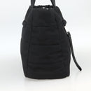 PRADA Tote Bag Nylon Black Silver Auth BA11792A-3