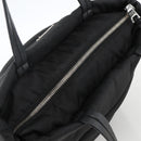 PRADA Tote Bag Nylon Black Silver Auth BA11792A-6