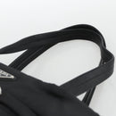 PRADA Tote Bag Nylon Black Silver Auth BA11792A-14