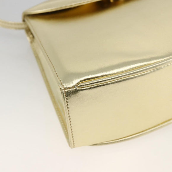 Salvatore Ferragamo Shoulder Bag Leather Gold Tone Auth BA11796A