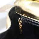 Salvatore Ferragamo Shoulder Bag Leather Gold Tone Auth BA11796A-21