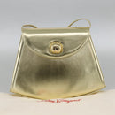 Salvatore Ferragamo Shoulder Bag Leather Gold Tone Auth BA11796A-12