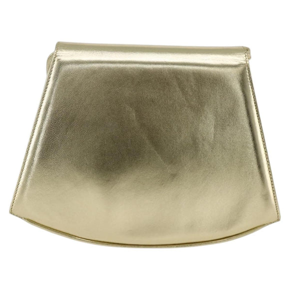 Salvatore Ferragamo Shoulder Bag Leather Gold Tone Auth BA11796A