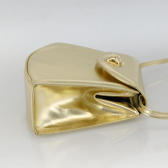 Salvatore Ferragamo Shoulder Bag Leather Gold Tone Auth BA11796A