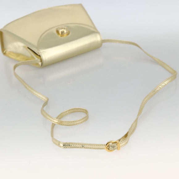 Salvatore Ferragamo Shoulder Bag Leather Gold Tone Auth BA11796A
