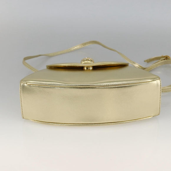 Salvatore Ferragamo Shoulder Bag Leather Gold Tone Auth BA11796A