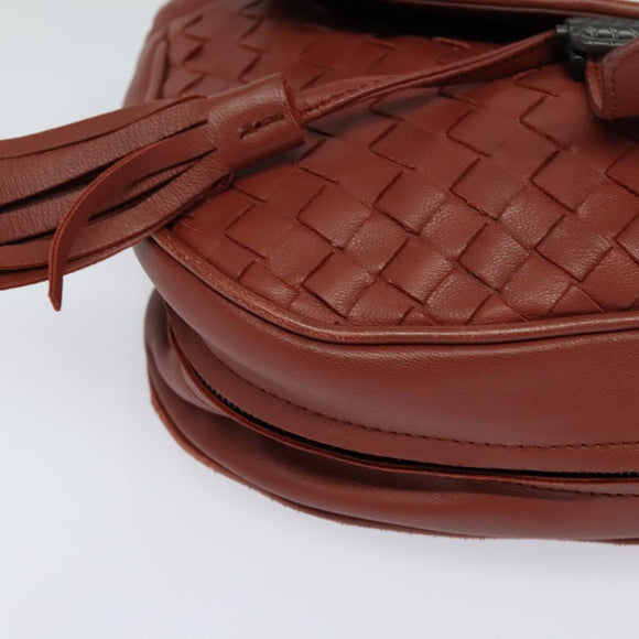 BOTTEGA VENETA INTRECCIATO Waist bag Leather Brown Auth BA118