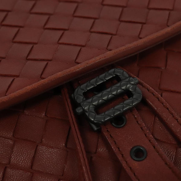 BOTTEGA VENETA INTRECCIATO Waist bag Leather Brown Auth BA118