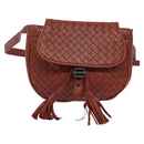 BOTTEGA VENETA INTRECCIATO Waist bag Leather Brown Auth BA118-13