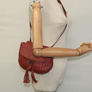 BOTTEGA VENETA INTRECCIATO Waist bag Leather Brown Auth BA118-22