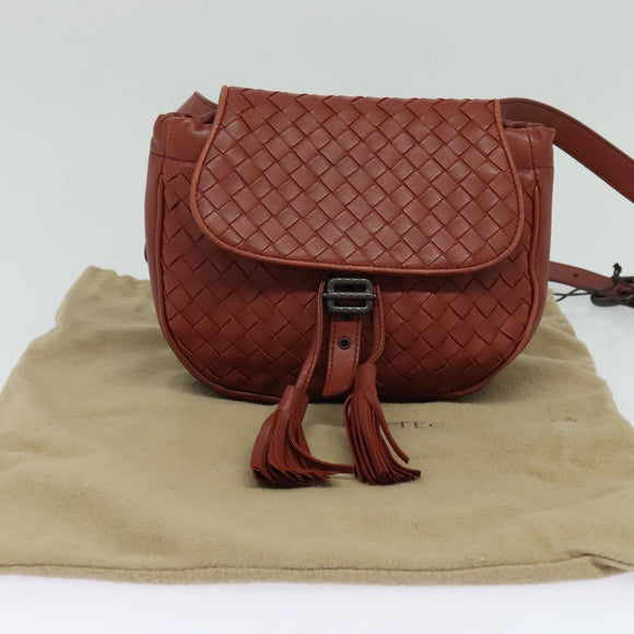 BOTTEGA VENETA INTRECCIATO Waist bag Leather Brown Auth BA118