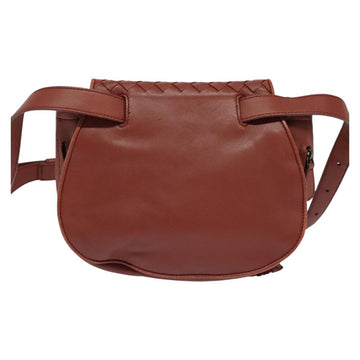 BOTTEGA VENETA INTRECCIATO Waist bag Leather Brown Auth BA118 - 0