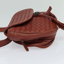 BOTTEGA VENETA INTRECCIATO Waist bag Leather Brown Auth BA118-3