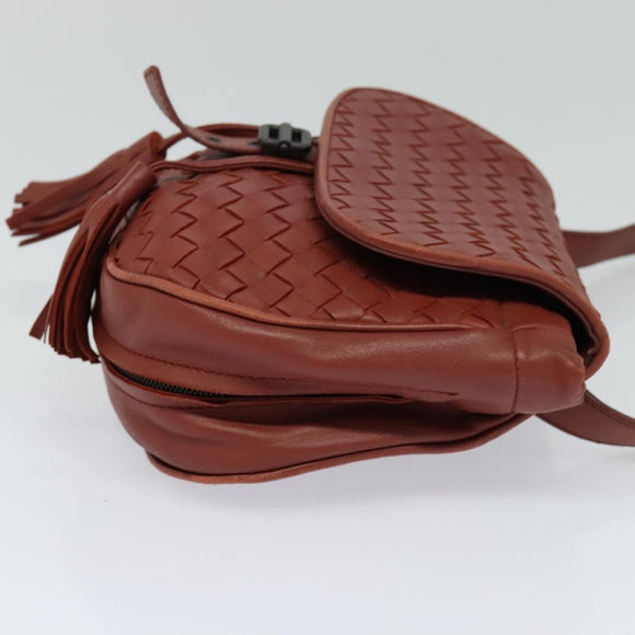 BOTTEGA VENETA INTRECCIATO Waist bag Leather Brown Auth BA118