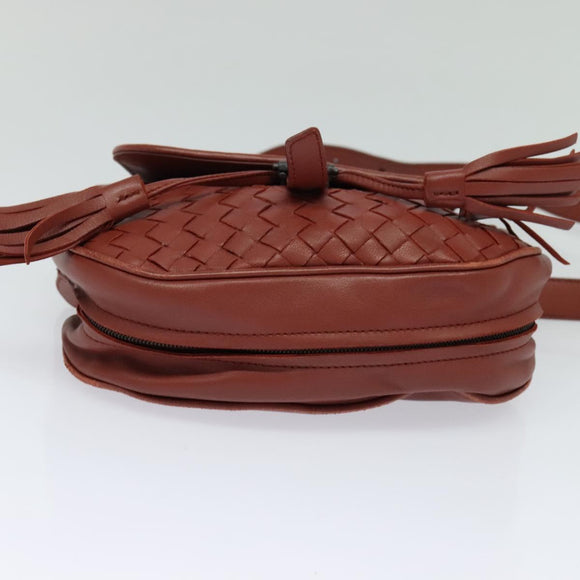 BOTTEGA VENETA INTRECCIATO Waist bag Leather Brown Auth BA118