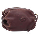 GUCCI Shoulder Bag Leather Bordeaux Gold 007 115 5770 Auth BA11806-1
