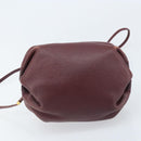 GUCCI Shoulder Bag Leather Bordeaux Gold 007 115 5770 Auth BA11806-11