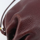 GUCCI Shoulder Bag Leather Bordeaux Gold 007 115 5770 Auth BA11806-15