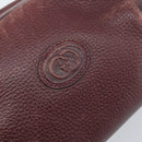 GUCCI Shoulder Bag Leather Bordeaux Gold 007 115 5770 Auth BA11806-16